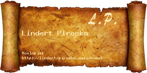 Lindert Piroska névjegykártya