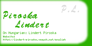 piroska lindert business card